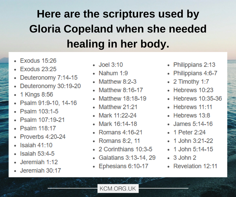 What are Gloria’s favorite Healing Scriptures