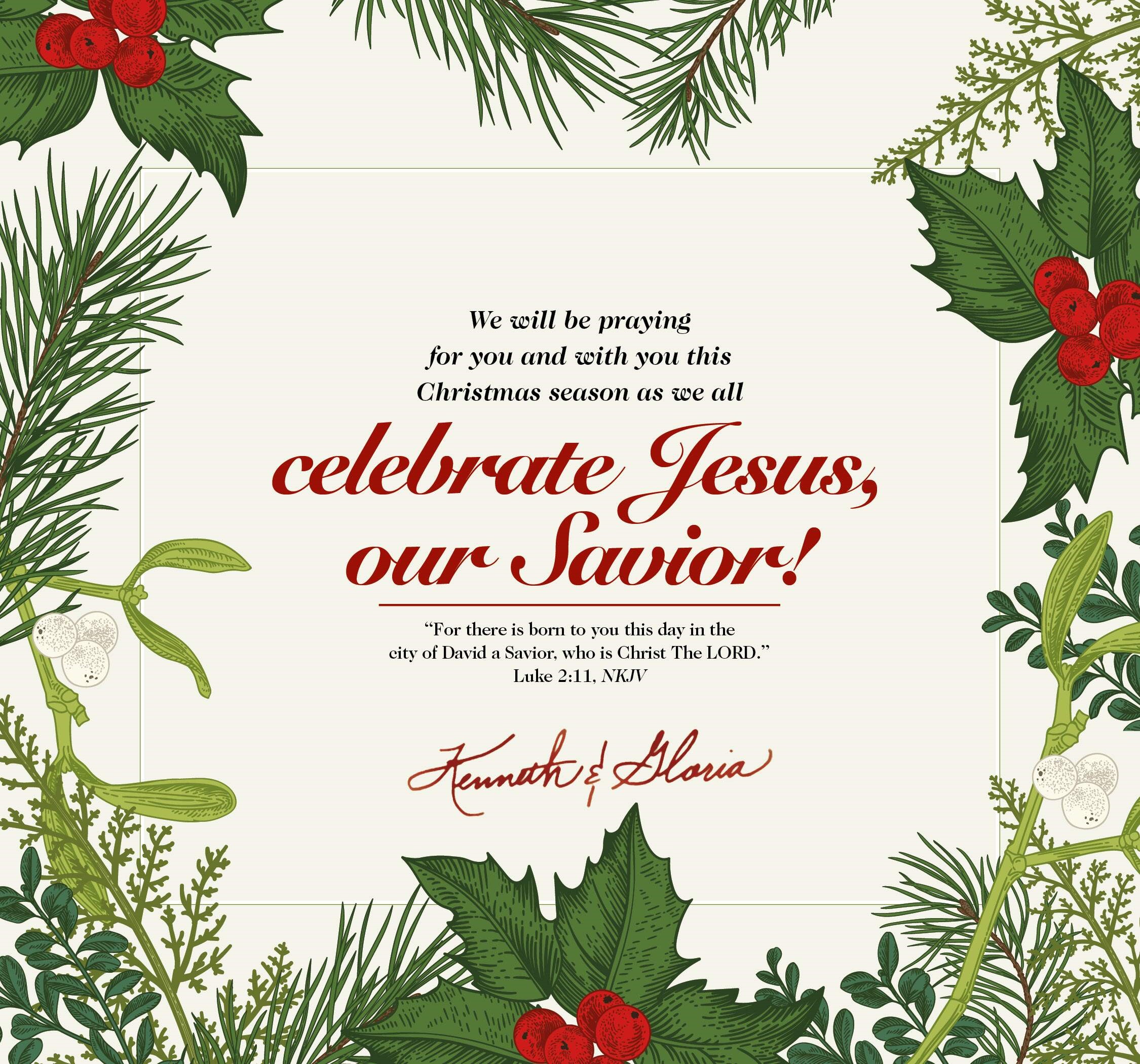 Merry Christmas from Kenneth and Gloria Copeland