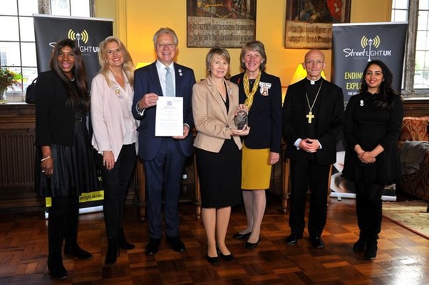 Queen’s Award for Voluntary Service - Streetlight UK at the Award Ceremony